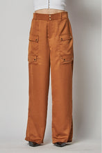 Load image into Gallery viewer, Satin Cargo Pocket Wide Leg Pants
