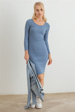 Load image into Gallery viewer, Ribbed Crew Neck Long Sleeve Mini Dress
