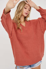 Load image into Gallery viewer, V Neck Oversized Sweater
