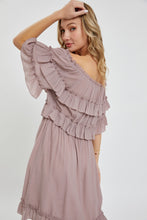 Load image into Gallery viewer, Off Shoulder Ruffle Dress
