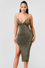Load image into Gallery viewer, Metallic Glitter Sweetheart Dress
