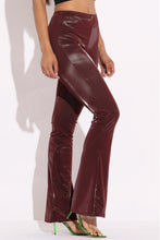 Load image into Gallery viewer, Velvet Pu Flared Pants
