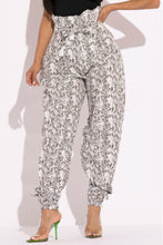 Load image into Gallery viewer, Snake Skin Printed Paper Bag Style Cargo Pants
