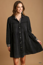 Load image into Gallery viewer, Mineral Wash Cotton Gauze Tiered Dress
