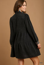 Load image into Gallery viewer, Mineral Wash Cotton Gauze Tiered Dress
