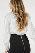 Load image into Gallery viewer, Insert Lace Trim Long Sleeve Blouse
