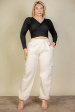 Load image into Gallery viewer, Plus Size Side Pocket Drawstring Waist Sweatpants
