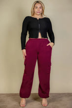Load image into Gallery viewer, Plus Size Side Pocket Drawstring Waist Sweatpants
