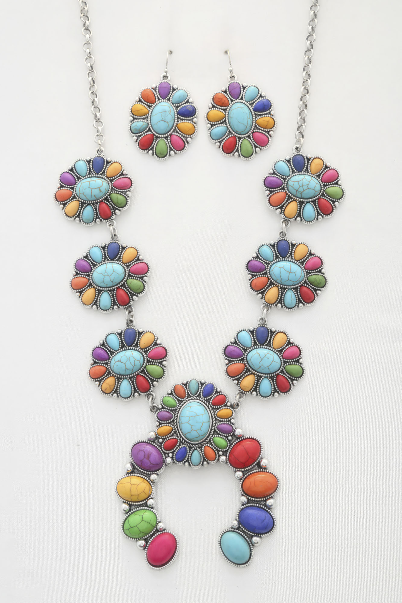 Western Rodeo Horse Concho Necklace