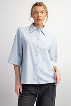 Load image into Gallery viewer, Half Slvs Stretch Poplin Button Down Shirt
