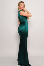 Load image into Gallery viewer, Sleeveless Power Shoulder Slitted Maxi Dress
