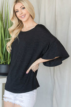 Load image into Gallery viewer, Flared Sleeve Basic Shortsleeve Top
